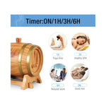 Essential Oil Aroma Diffuser - 350ml Barrel Wood Ultrasonic Air Mist Humidifier V238-SUPDZ-31461890719824