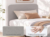 Artiss King Single Bed Frame with Headboard, Faux Linen Fabric Grey BFRAME-H-VIC-KS-BG-AB