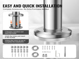 Handrails for Outdoor Steps, 59 in Length 3 Crossbars Stair Hand Rail Kit, Transitional Stainless V952-BXGSLZFS150CBU3NGV0