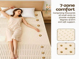 Giselle Bedding Latex Mattress Topper, 7.5cm Thick 7-Zone Pressure Relief Bed Pad with Washable TOPPER-LT-K-75