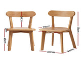 Artiss 4x Dining Chairs Wooden Kitchen Accent Chair Cafe Lounge Rubber Wood DINC-L-RUB-WDX4