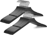 TOPIA HANGER Wooden Hangers 20 Pack, Rubber Wood Clothes Hangers with Rotatable Black Hook and V1258-DP02-F-237