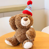 30cm Birthday Cake Teddy Bear Plush Toy - Soft Hugging Pillow with Party Hat V888-ELOSUNG51390