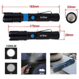 Brillar Investigator 1000 Lumens Rechargeable USB Flashlight V915-BR0079