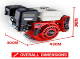 Baumr-AG 7HP Petrol Engine Stationary Motor OHV Horizontal Shaft Electric Start 4-stroke V219-ENGPTLBMRC21E
