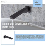 Bath In Wall Swivel Spout in Matte Black V63-848071