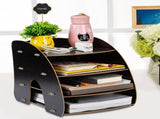 ArC shaped Multiple Layer A4 Magazine Book File Stand Organizer Office Home Desk Storage Box 2 V1294-YM0901-JY26795-02