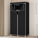 Portable Closet Wardrobe Freestanding Clothes Rack with Shelves Storage Cabinet for Bedroom, V1366-AZ2-W-11836