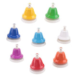 Desk Bells, 8 Notes Diatonic Metal Hand Bells, Rainbow Music Bells, Musical Learning Teaching V1370-AZ4-07777
