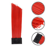 Heavy-Duty Push Broom Head Red PP Steel Wire for Outdoor Use 4Pcs V1370-AZ4-08750