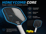 Pickleball Paddles Set of 2, USAP Approved T700 Carbon Fiber Pickleball Rackets with 4 Balls & Carry V1197-TY-081902