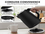 Pronti Silver Noir Collection 1.7L Electric Kettle KTL-1711-GST-BK