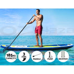 Weisshorn Stand Up Paddle Board 11ft Inflatable SUP Surfboard Paddleboard Kayak Surf Yellow SUP-D-11FT-81-15-YE