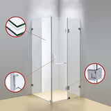 1200 x 900mm Frameless 10mm Glass Shower Screen By Della Francesca V63-830281