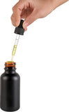 24 Pack,1oz Glass Dropper Bottle, Frosted Black Tincture Bottles with Dropper,Pretty Finish for All V1258-DP02-WO-946