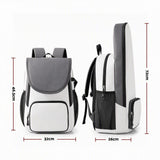 Everfit Tennis Racket Bag Foldable Backpack Racket Pocket Shoe Compartment TRB-A-BAG-WH