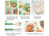 Bamboo Babies tableware set, 5-piece tableware set plate, bowl, spoon, fork, cup, recycled natural V1263-JX-2291