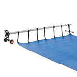 Pool Cover Reel, Aluminum Solar Cover Reel 22 ft, Inground Swimming Pool Cover Reel Set with Rubber V952-YCGJPDXYC22F0GGZ0V0