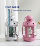 3-piece White and Pink and Red European Style Star Cutout Metal Candle Lantern - Handcrafted Iron & V888-ELOSUNG50729