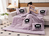 Light Purple Padded and Thickened Elf 2-in-1 Foldable Car Pillow Blanket - Cozy 40x40cm Pillow, V888-ELOSUNG33349