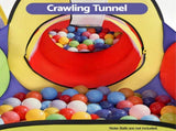 Keezi Kids Play Tent Pop Up Teepee Playhouse Ball Pit Crawl Tunnel Basketball Hoop TENT-PLAY-TUN-L-MC