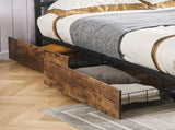 Levede 4 Queen Bed Frame Storage Drawers BF1049-4-Q