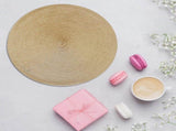 JWDX Placemats, 4 Pieces of Hand-Woven Placemats Insulation Mats Dining Table Anti-Slip Mats V1189-LWWAL-20260325-03071
