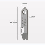Titanium Pry Bar with Bottle Opener Function Mini pry bar opener/screwdriver head slot V1370-AZ4-07130