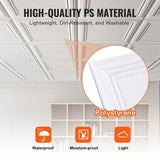 Ceiling Tiles, 16-Pack 20 x 20 in, Drop Ceiling Tiles Premium Polystyrene Sheet, Easy Installation/ V952-THBZPSB16J500WMY3V0