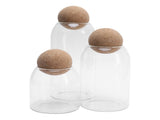 3Set Round Sealed Cans Transparent Storage Box Tea Set Storage Container for Kitchen Home V1294-YM0901-3118210083511
