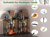 Mutifunctional Garden Tool Rack for Corner with Space Saving Triangular Design & Dual-Layer Grid V888-ELOSUNG52747