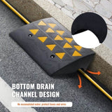 Rubber Curb Ramp 15.2 cm Rise Height Sidewalk Curb Ramp, 37 cm Width 49.1 cm Length Driveway Ramp V952-SJDLYPDGB1197GOBVV0