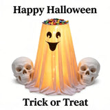 120cm Light-Up Ghost Candy Bowl Halloween Party Must-Have, Large Capacity Trick-or-Treat Station, V1232-YLTGZ-002