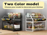 CARLA HOME 3-Tier Detachable Spice Rack Storage Organiser for Kitchen Countertop LSB-36111