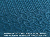 Teal Blue Wave Dream Bedspread Coverlet 3 Piece Set V745-AC080746Q13U