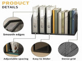 Metal 7-Section File Folder Organizer for Desk Vertical File Holder Duty Mesh Document Sorter for V1192-AZ-W-20760