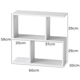 Levede Slim 2 Tier Narrow Side Table Bedside Nightstand NI1061-WH-AU
