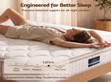 Giselle 30cm Double Spring Mattress Tencel Cover 5-Zone Firm Back Support MATTRESS-B-SONNO-30-D