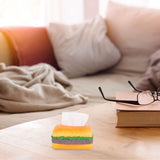 Multi Color Resin Hamburger Tissue Box for Home Office Use 2Pcs V1369-AZ3-W-21931