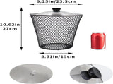 4 Pack Underground Worm Composting Bin with Lid, Metal Mesh Bucket for Organic Waste, Garden Soil V1107-CS-QYDFT