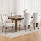 1 Set of 4 Artiss Dining Chairs Beige Velvet UPHO-C-DIN-1061-BGX4