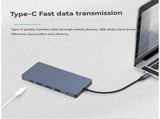 Docking Station 12 in 1 Dual HDMI USB C Hub 4K Multiport Adapter Laptop Expansion V1263-JX-7777