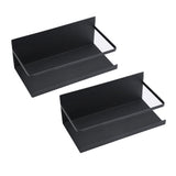 2pcs Magnetic Spice Rack Refrigerator Storage Rack Multi Function Kitchen Storage Shelves Rack Black V1294-YM0512-3118220281911