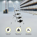 Foldable Non Slip 4 Step Steel Ladder V63-802117