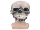 Halloween Scary Skull Mask Adult Full Head Latex Skull Helmet Glowing Eyes with Moving ChinDark Gray V1294-YM0523-3117210187812