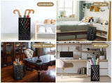 Metal Umbrella Stand Rack in White - Rectangular Design, Holds 4-8 Umbrellas, 16.5x16.5x42cm V178-59217