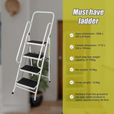 Foldable Non Slip 4 Step Steel Ladder V63-802117