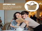 Natural Khaki Seagrass Woven Basket, Stylish Home Decor with Handle 1Pc V1369-AZ3-W-17017