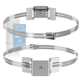 Adjustable Sign Mounting Brackets,2 Pcs Stainless Steel Pole Clamps for Larger Poles 4-15in,Heavy V1366-AZ2-W-16942