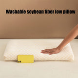 Soy Fiber Low Profile Cervical Thin Flat for Back and Side Sleepers Bed V1366-AZ2-W-12910